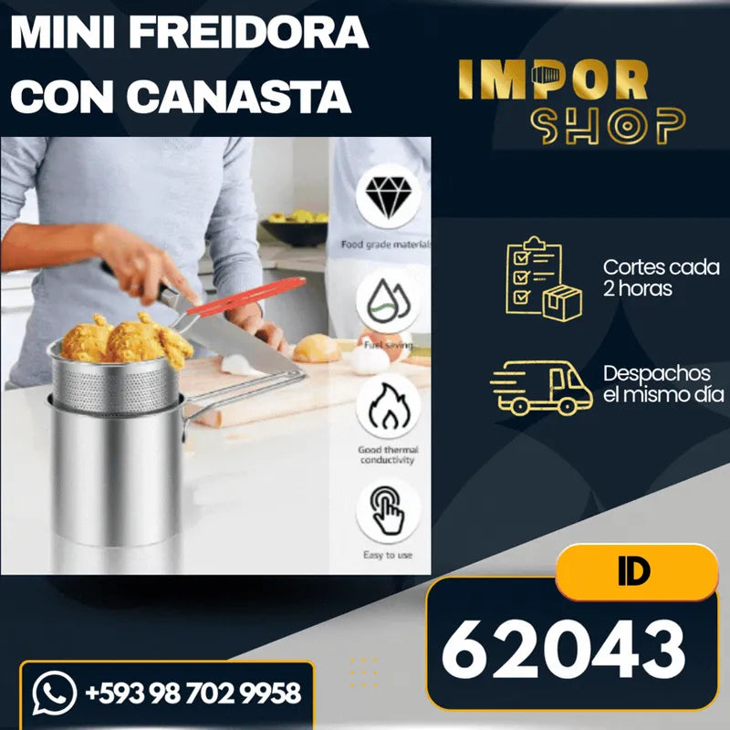 Mini Freidora con Canasta